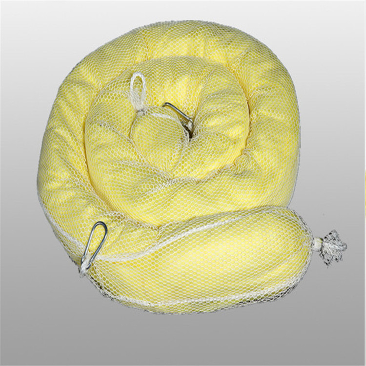 Amortisseur de chaussette chimique jaune absorbant rapidement pour l'usine