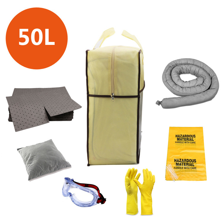 Prix ​​usine 50L Kits de déversement absorbant des sacs gris pour l'atelier