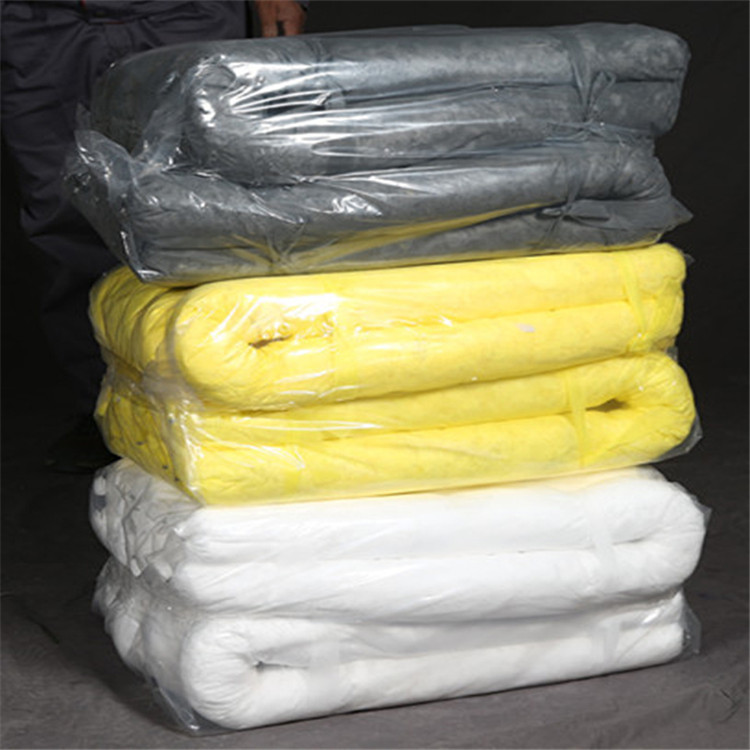 Chaussettes absorbantes chimiques jaunes à haute capacité d'absorption pour le lieu de travail